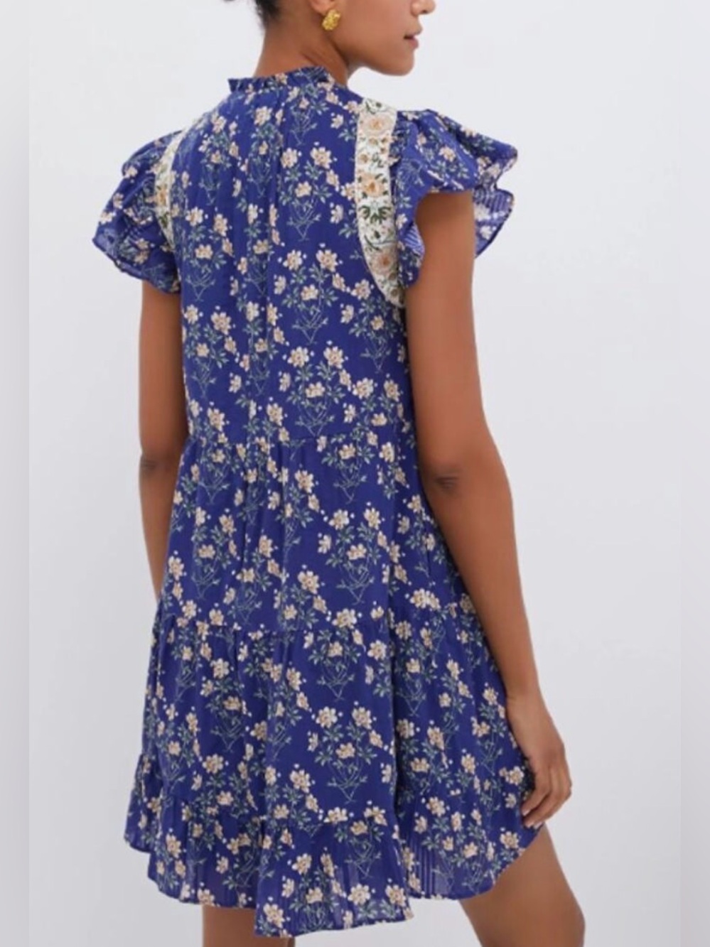 Sea New York Elizabeth Floral Flutter Sleeve Mini Dress XS - Picture 2 of 11
